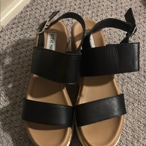 Steve Madden Black Strappy Sandals